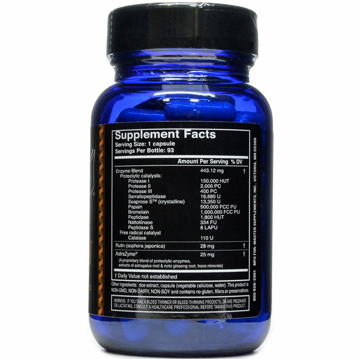 U.S. Enzymes Theraxym DR 93 veg capsules supplement facts label