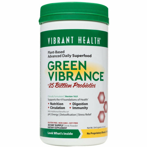 Vibrant Health Green Vibrance, 30 servings, front of jar