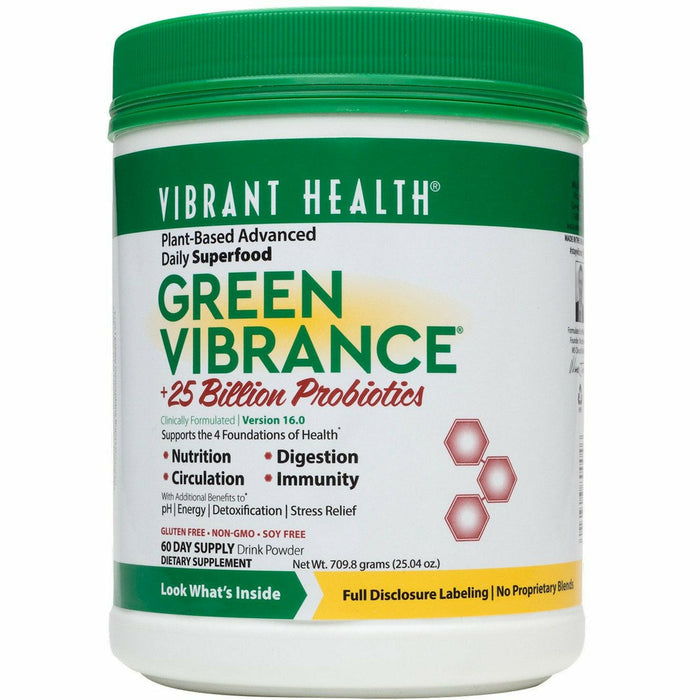 Vibrant Health Green Vibrance, 60 servings, front of jar