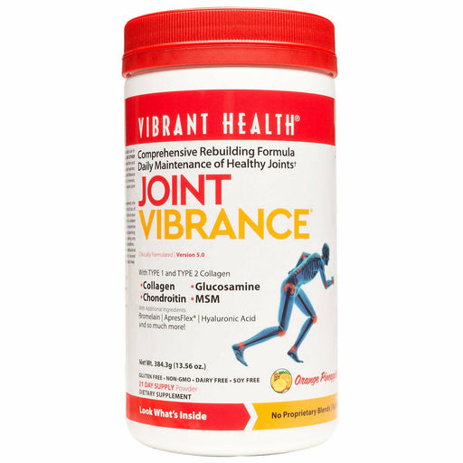 Vibrant Health Joint Vibrance Powder, 21 servings, front of jar