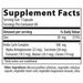 Vibrant Health Krebs Zinc 60 capsules supplement facts label