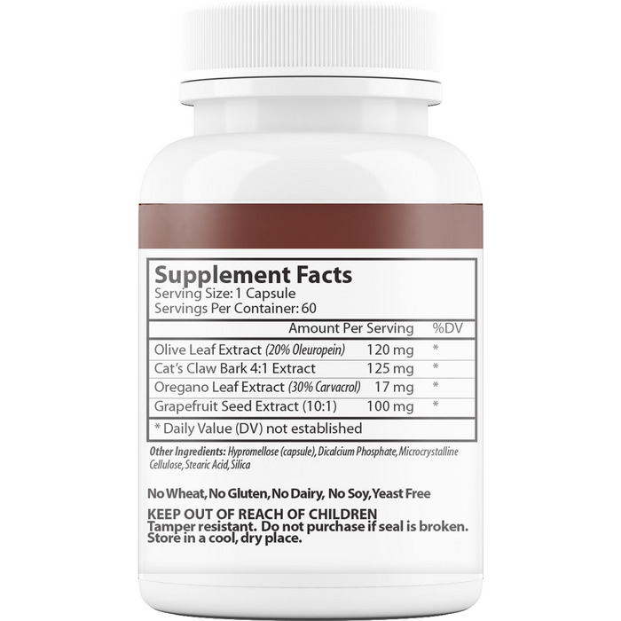 Vinco Digestive Detox 60 capsules supplement facts label