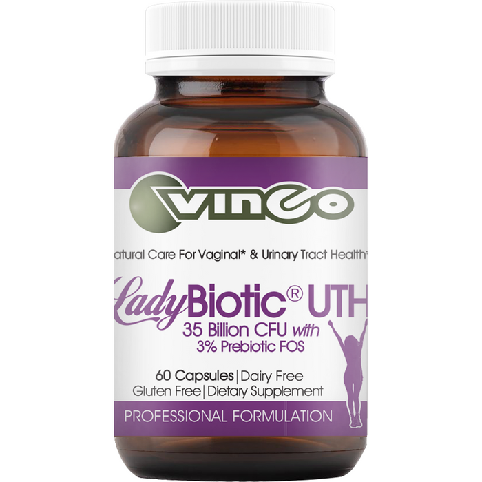 Vinco LadyBiotic UTH, 60 capsules, front of bottle