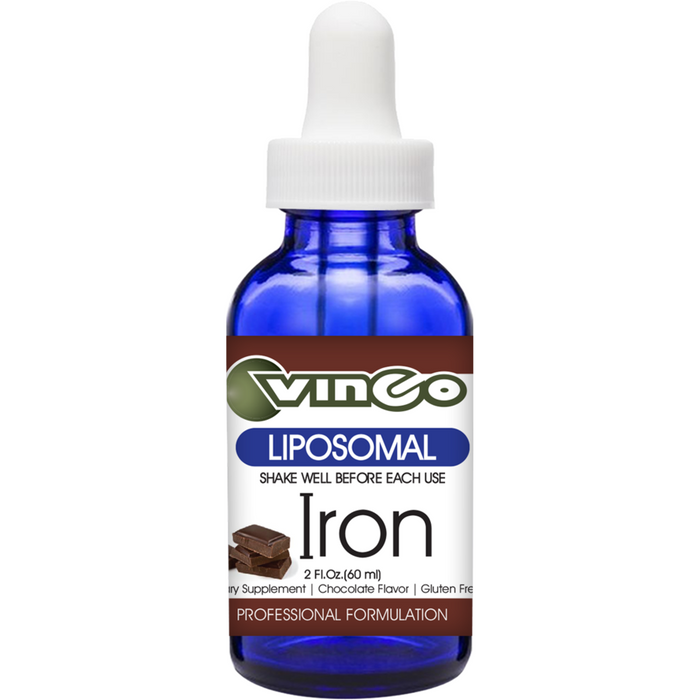 Vinco Liposomal Iron, 2 fl oz, front of dropper bottle