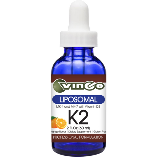 Vinco Liposomal K2, 2 fl oz, front of dropper bottle