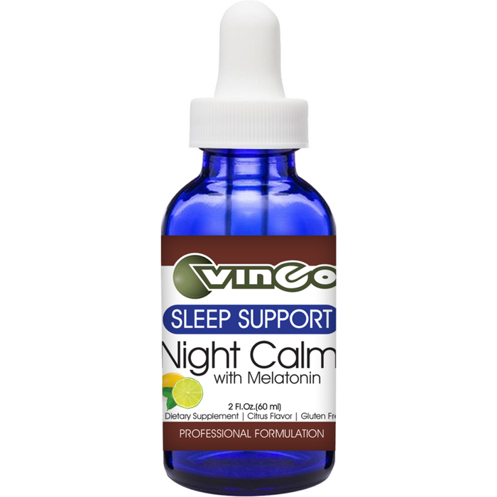 Vinco Liposomal Night Calm, 2 fl oz, front of dropper bottle