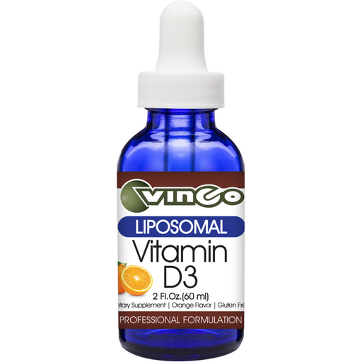 Vinco Liposomal Vitamin D3 10,000 IU, 2 fl oz, front of dropper bottle