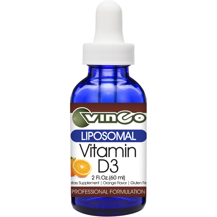 Vinco Liposomal Vitamin D3 10,000 IU, 2 fl oz, front of dropper bottle