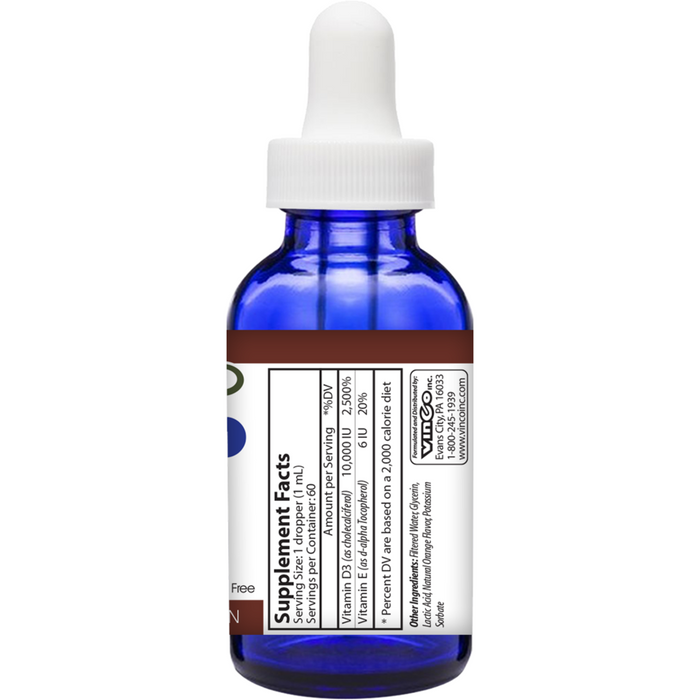 Vinco Liposomal Vitamin D3 10,000 IU 2 fl oz supplement facts label