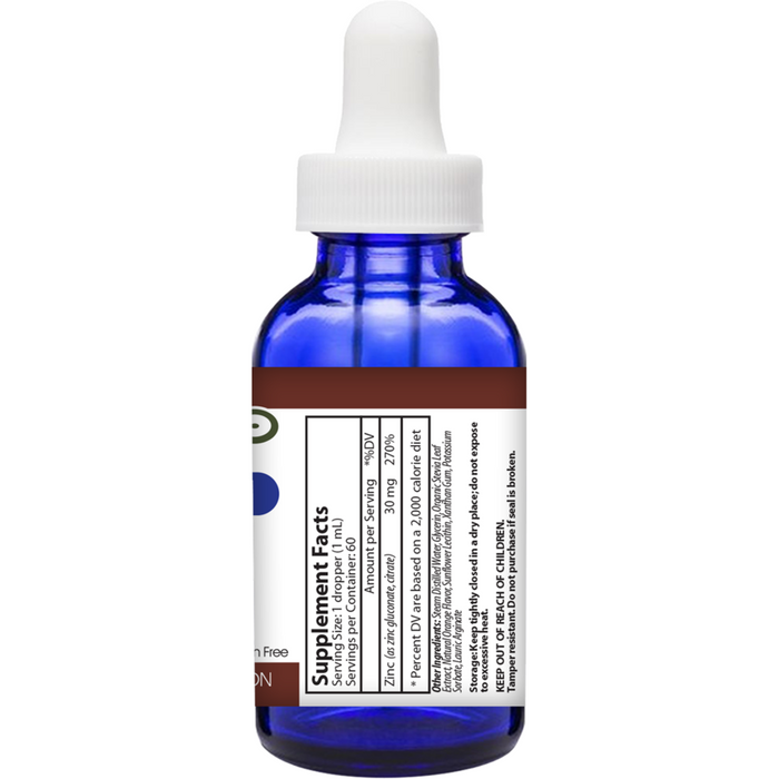 Vinco Liposomal Zinc 2 fl oz supplement facts label