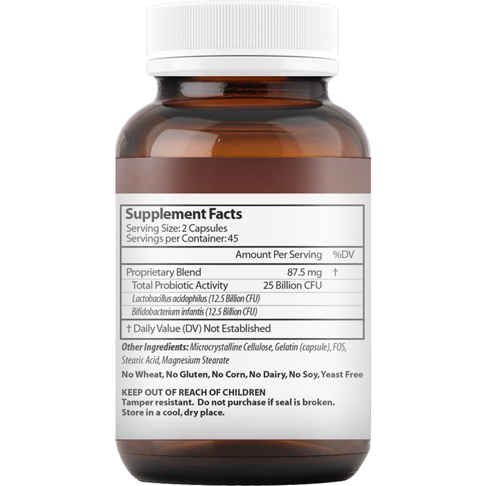 Vinco ProBiotic 25 Billion 90 capsules supplement facts label
