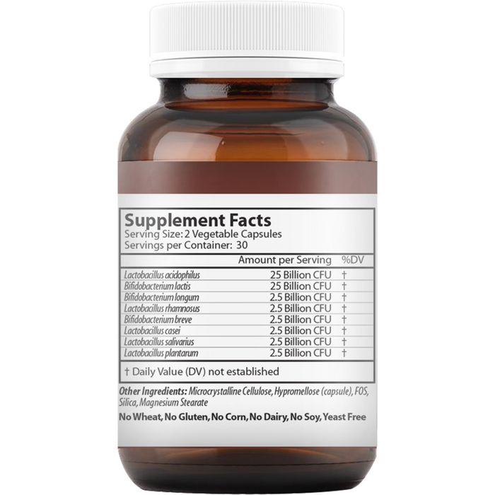 Vinco ProBiotic Eight 65 60 capsules supplement facts label