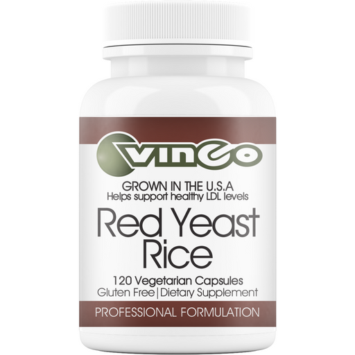 Vinco Red Yeast Rice 600 mg, 120 capsules, front of bottle