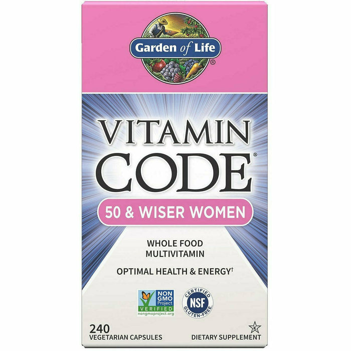 Garden of Life, Vitamin Code 50 & Wiser Women 240 vcaps