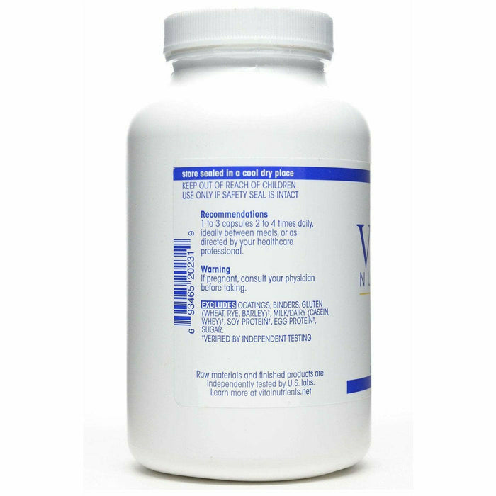 Vital Nutrients BCQ 240 capsules suggested use label