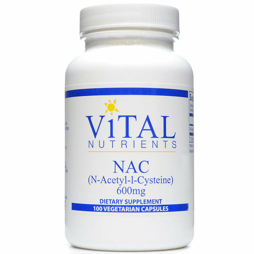 Vital Nutrients N-Acetyl Cysteine 600 mg, 100 capsules, front of bottle