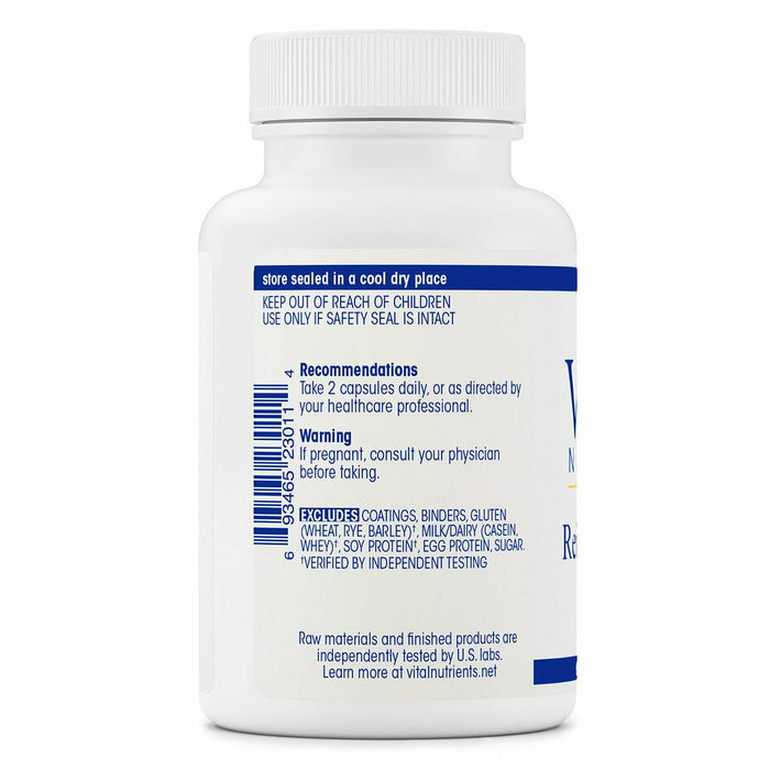 Vital Nutrients Sleep Aide 60 veg capsules suggested use label
