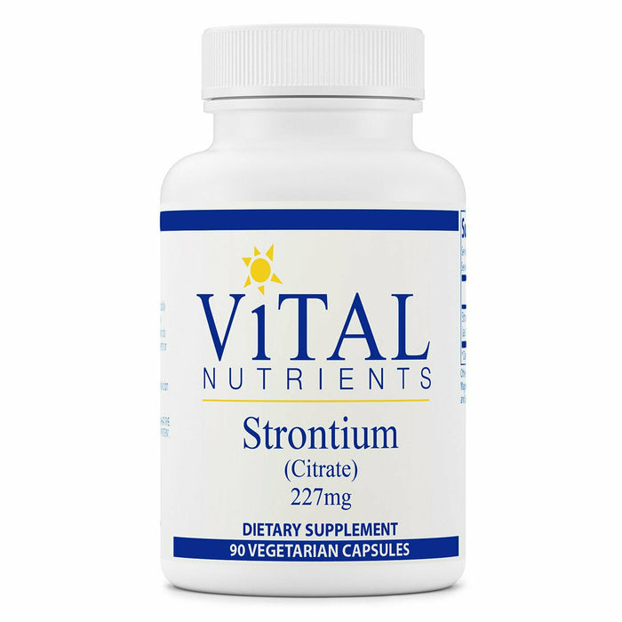 Vital Nutrients Strontium 227 mg, 90 veg capsules, front of bottle