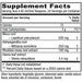 Vitanica Adrenal Tonic 4 fl oz supplement facts label