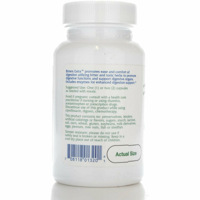 Vitanica Bitters Extra 30 veg capsules side label