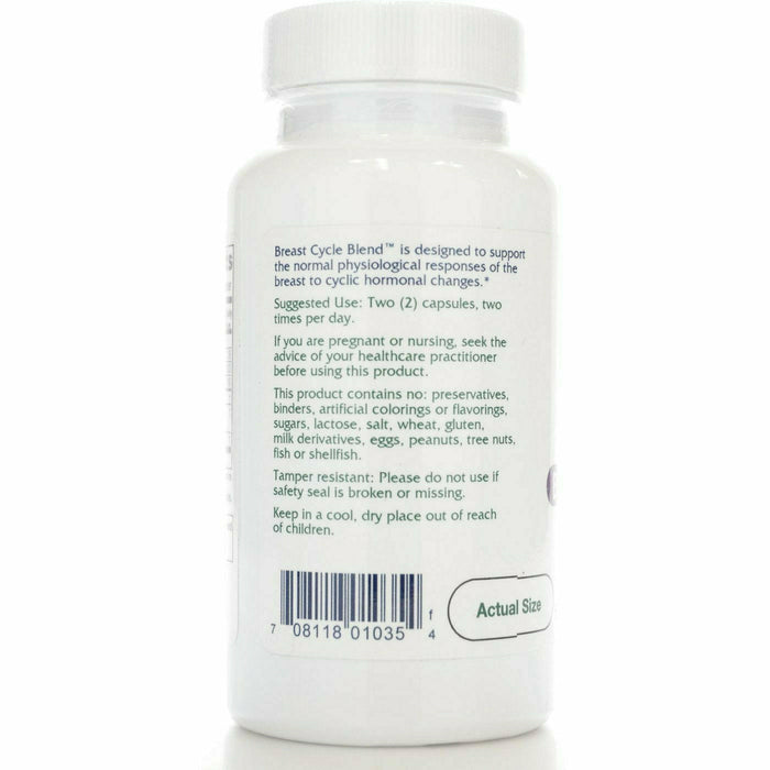 Vitanica Breast Cycle Blend 60 veg capsules side label