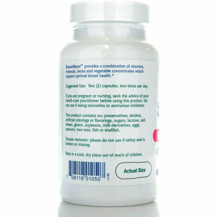 Vitanica BreastBlend 90 veg capsules side label