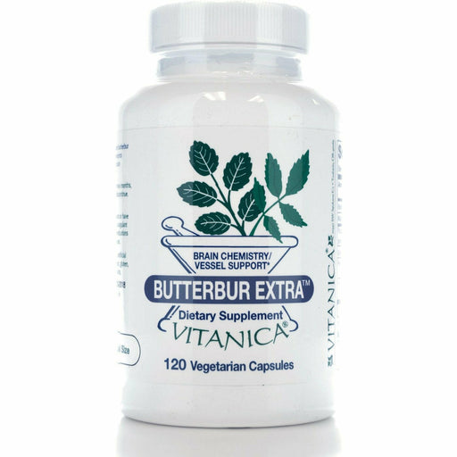 Vitanica Butterbur Extra, 120 capsules, front of bottle