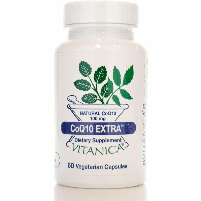Vitanica CoQ10 Extra 100 mg, 60 capsules, front of bottle