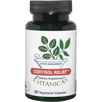 Vitanica Cortisol Relief, 60 veg capsules, front of bottle