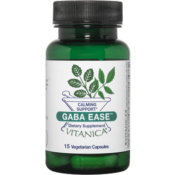 Vitanica GABA Ease, 15 veg capsules, front of bottle