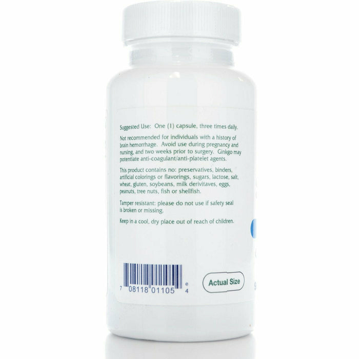 Vitanica Ginkgo 90 capsules side label