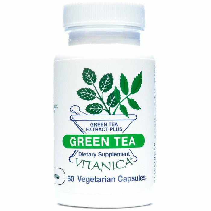 Vitanica Green Tea, 60 capsules, front of bottle