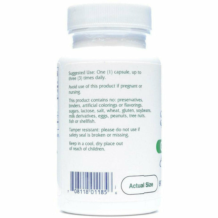 Vitanica Green Tea 60 capsules side label