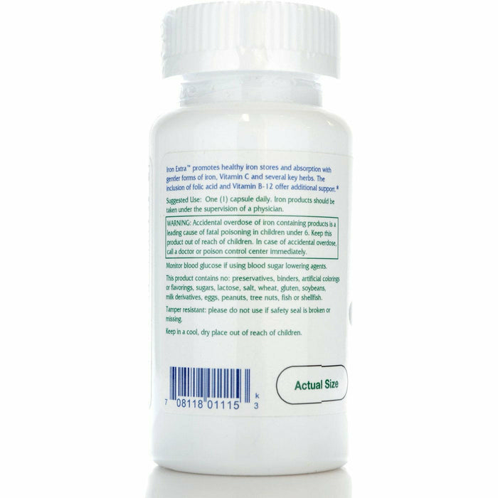 Vitanica Iron Extra 60 capsules side label