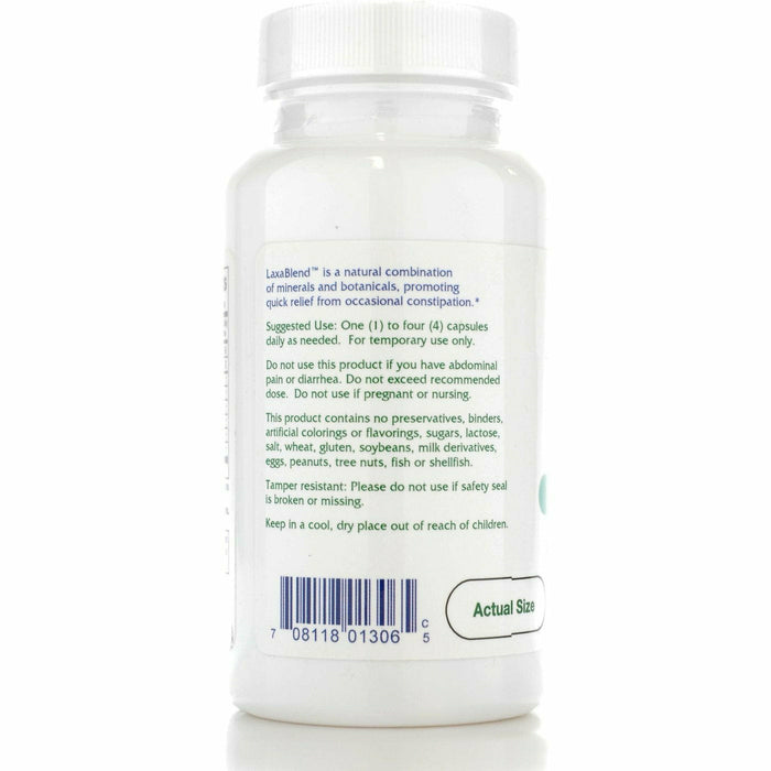Vitanica LaxaBlend 60 veg capsules side label