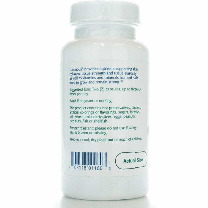 Vitanica Luminous 60 capsules side label
