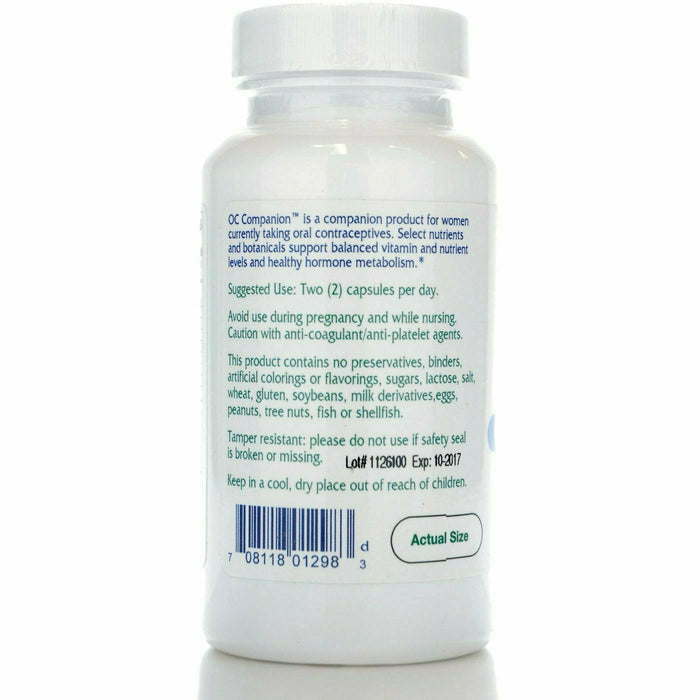 Vitanica OC Companion 60 capsules side label