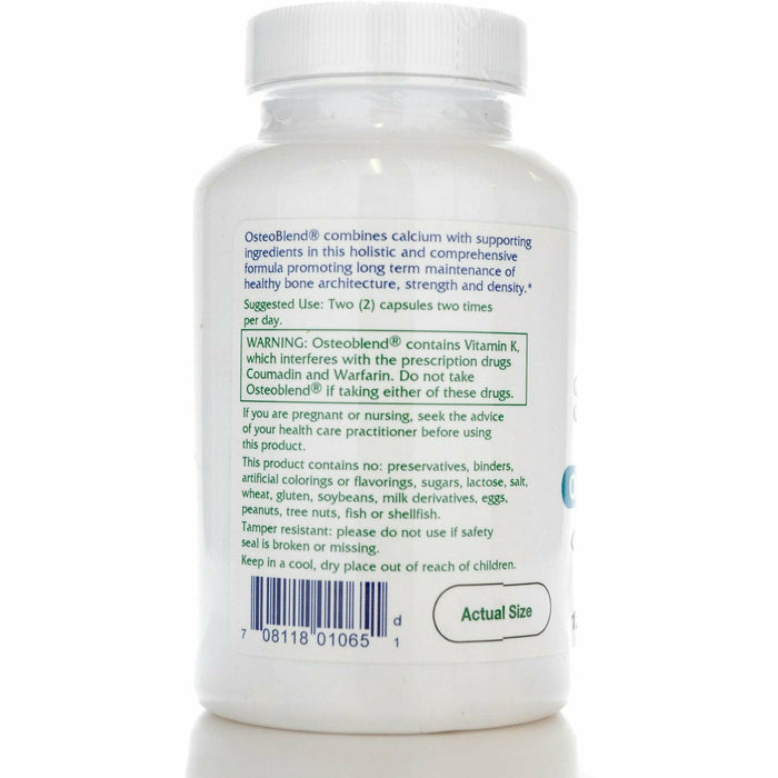 Vitanica OsteoBlend 120 veg capsules side label