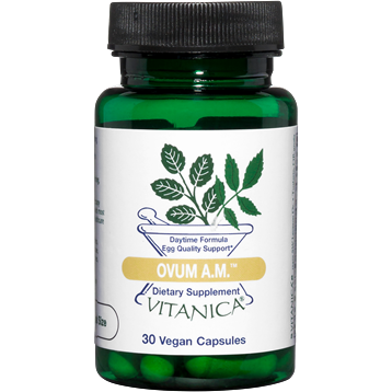 Vitanica Ovum A.M., 30 veg capsules, front of bottle