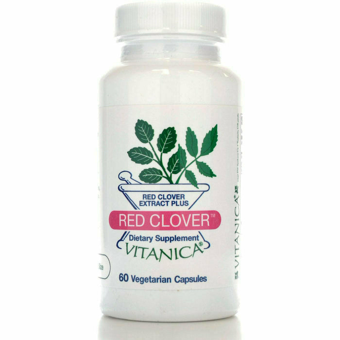 Vitanica Red Clover, 60 capsules, front of bottle