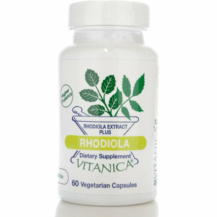 Vitanica Rhodiola Extract Plus, 60 capsules, front of bottle