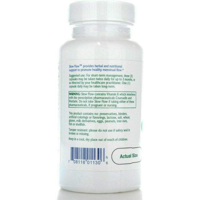Vitanica Slow Flow 60 capsules side label