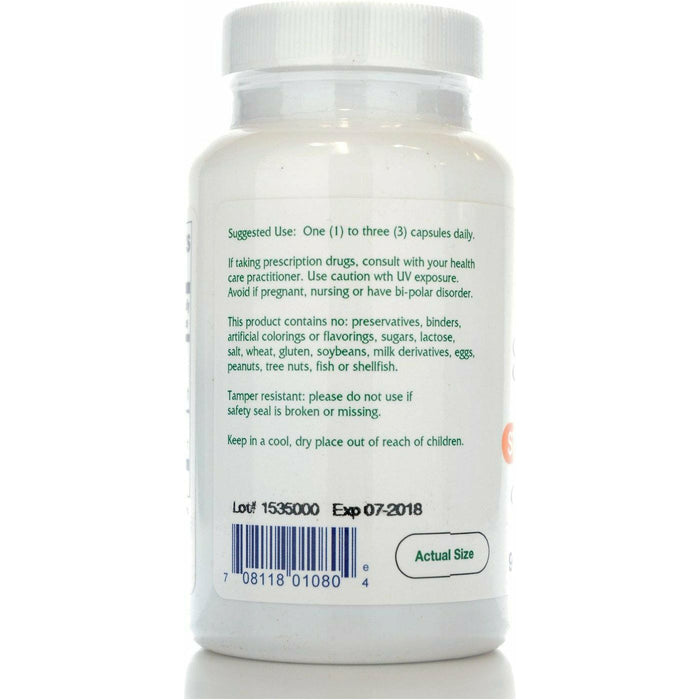 Vitanica St. John's Wort 90 capsules side label