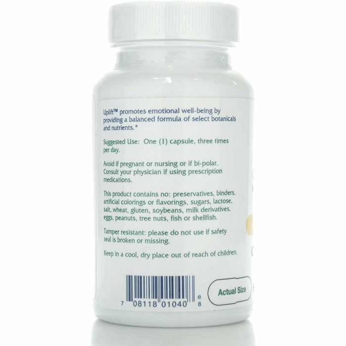 Vitanica Uplift 60 veg capsules side label