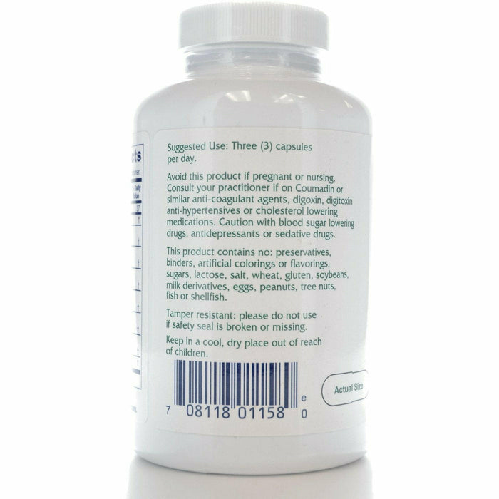Vitanica VasoBlend 180 veg capsules side label