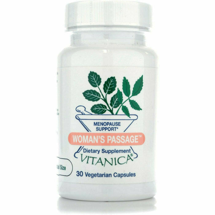 Vitanica Woman's Passage, 30 veg capsules, front of bottle