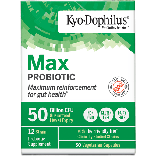 Wakunaga Kyo-Dophilus Max Probiotic, 30 capsules, front of box