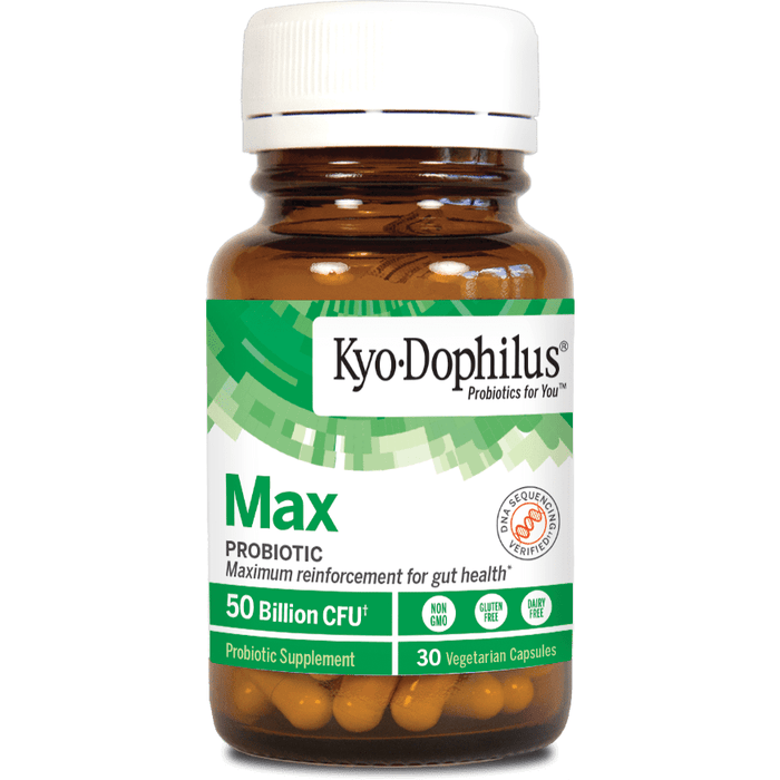 Wakunaga Kyo-Dophilus Max Probiotic, 30 capsules, front of bottle