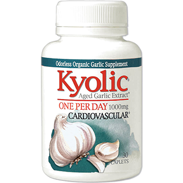 Wakunaga Kyolic Cardiovascular Health One Per Day 1000 mg, 30 caplets, front of bottle