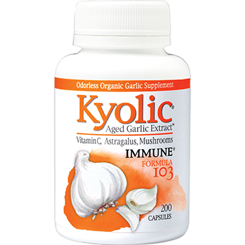 Wakunaga Kyolic Formula 103, 200 capsules, front of bottle